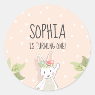 Un Petit Lapin Faveur Balise Sticker Cupcake Toppe