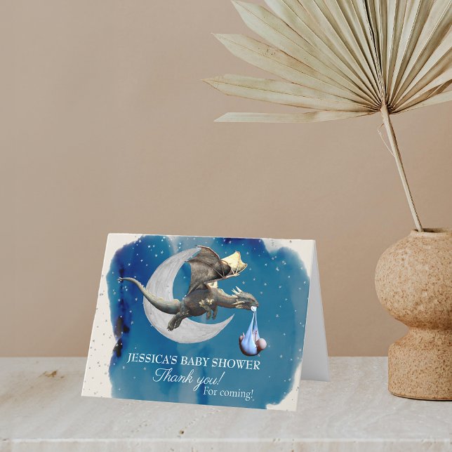 Un petit Merci de Baby shower de dragon chevalier (Créateur téléchargé)