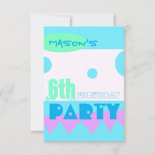 Un petit monstre 6e anniversaire Invitation de fêt