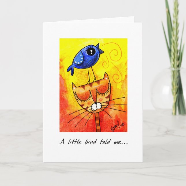 Un petit oiseau m'a indiqué - la carte de voeux 2 (Devant)