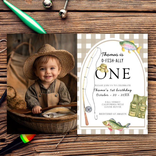 Un petit pêcheur Invitation fête d'anniversaire (Créateur téléchargé)