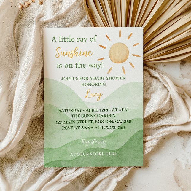 Un Petit Rayon De Baby shower Soleil Invitation (Créateur téléchargé)
