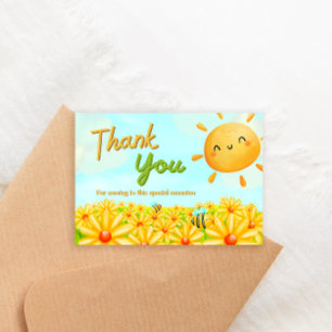 Un petit rayon de soleil - Carte de remerciements