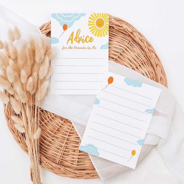 Un petit rayon de soleil Cartes de conseil Baby sh (Créateur téléchargé)