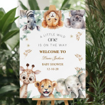Un petit sauvage Safari Bébé Animaux Fête prénatal