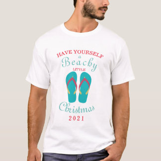 Un petit T-shirt de Noël sur la plage