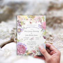 Un peu Boho Floral Faire-part de mariage ensoleill