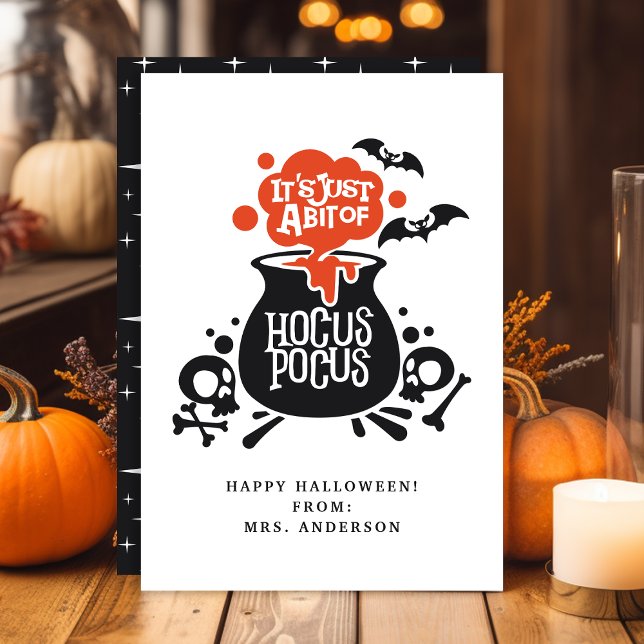 Un peu de Hocus Pocus Cute Halloween carte de clas (Créateur téléchargé)