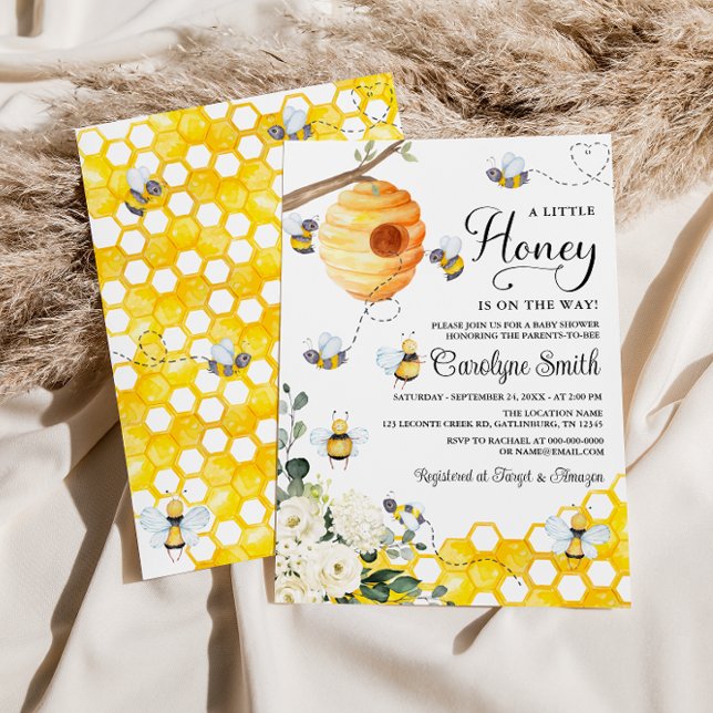Un peu de miel Baby shower d'abeilles Invitation (Créateur téléchargé)