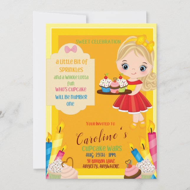 Un peu de Sprinkle Différente carte d'invitation (Devant)