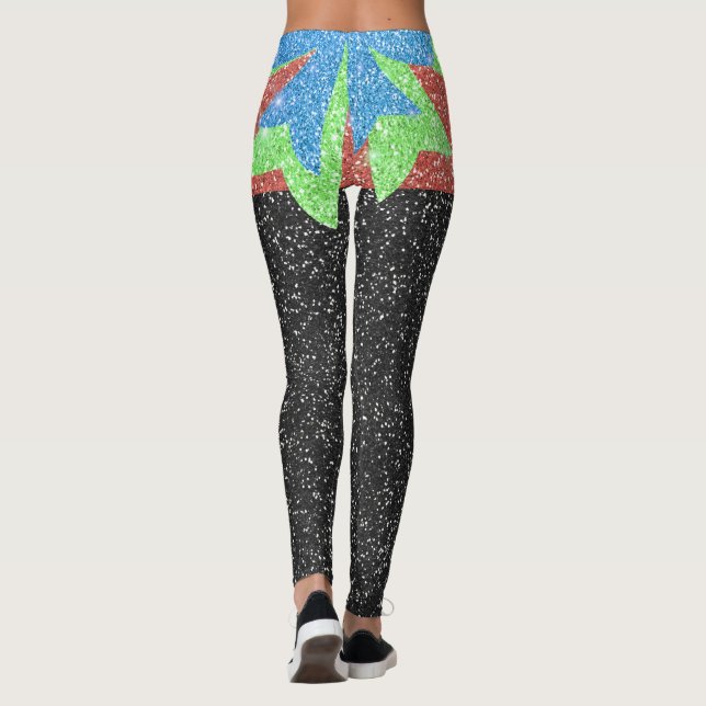 Un Peu Plus Bling Pop Fashion Leggings (Dos)