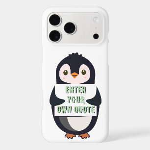 Un pingouin tenant un panneau avec un texte person