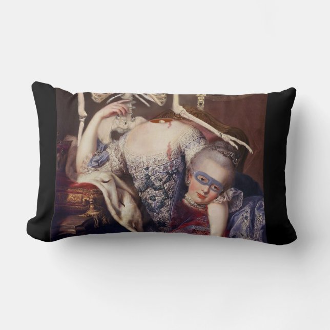 Un portrait pour l'Halloween Lumbar Pillow (Front)