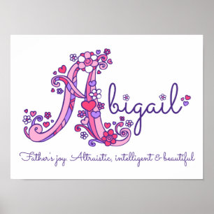 Un poster de monogramme art signifiant le nom de f