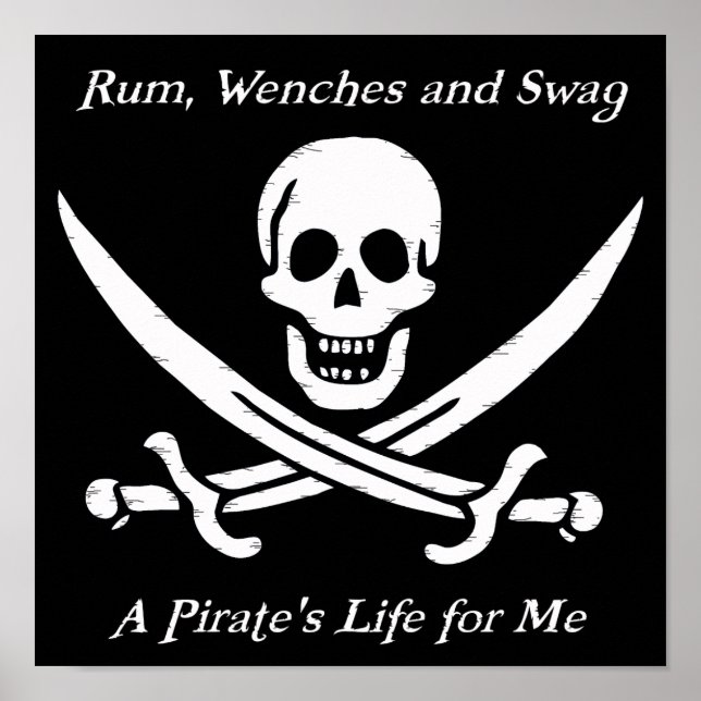 Un poster noir Pirates Life - petit (Devant)