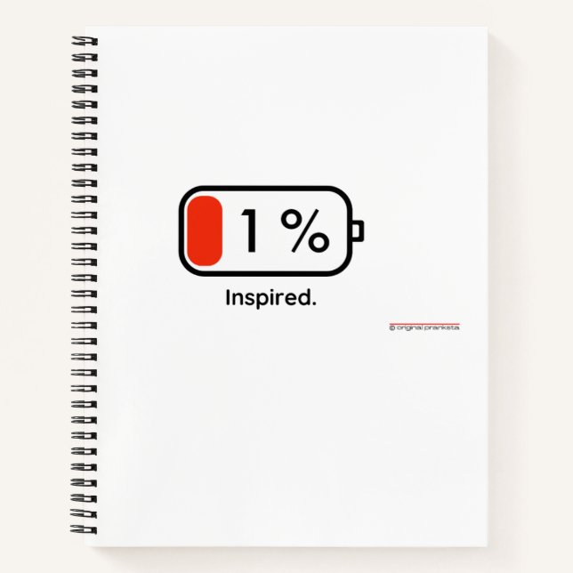 Un pour cent inspiré - Cahier (Devant)