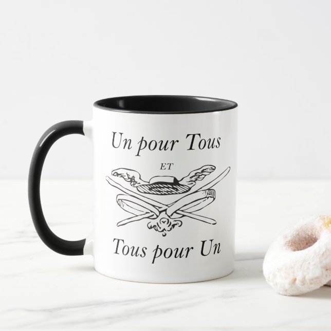 Un pour Tous et Tous pour un - Trois Mousquetaires Mug (With Donut)