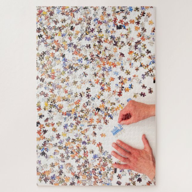 Un puzzle de puzzle non assemblé (Vertical)