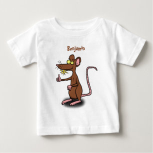 Un rat brun mignon pouce vers le haut dessin animé