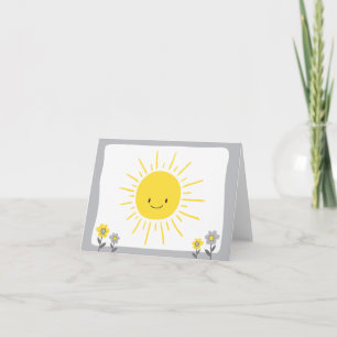 Un rayon de soleil Baby shower Carte de remercieme