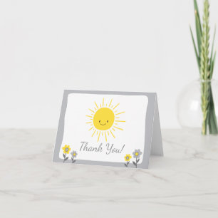 Un rayon de soleil Baby shower Carte de remercieme