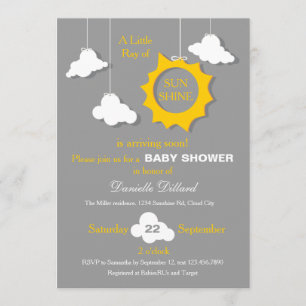 Un rayon de soleil Baby shower Invitation