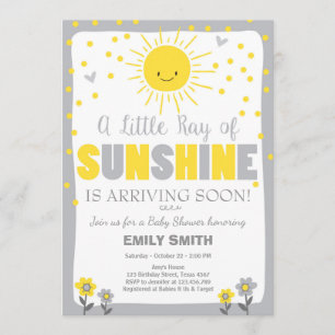Un rayon de soleil Baby shower invitation Neutral