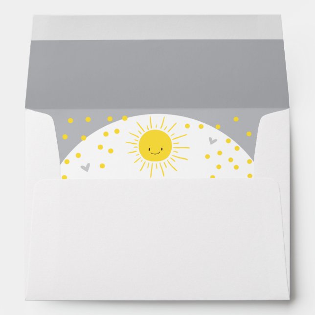 Un rayon de soleil Enveloppe Baby shower été solei (Dos (Bas))