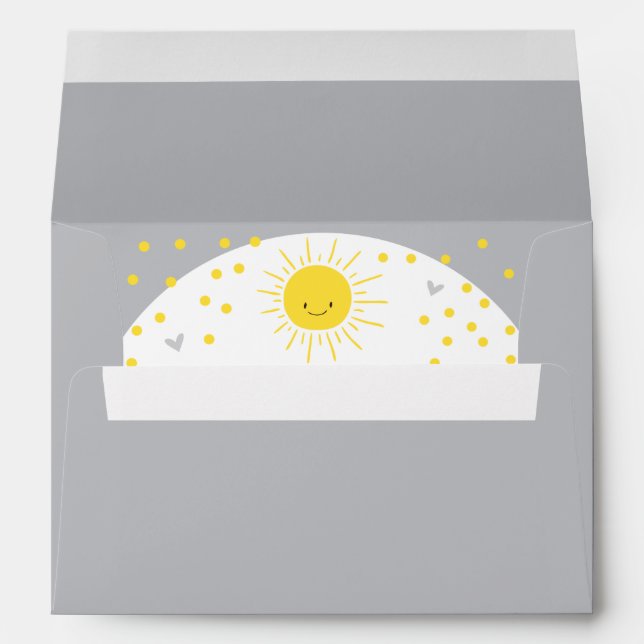 Un rayon de soleil Enveloppe Baby shower été solei (Dos (Bas))