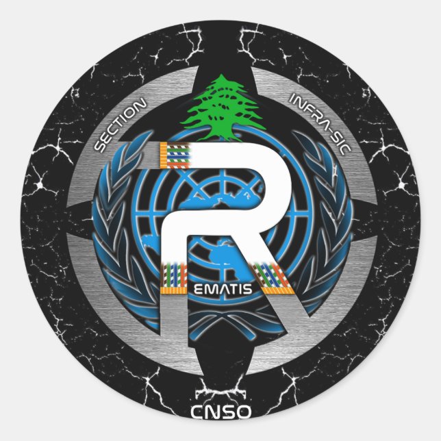 UN REMAT AUTOCOLLANT CLASSIC ROUND STICKER (Front)