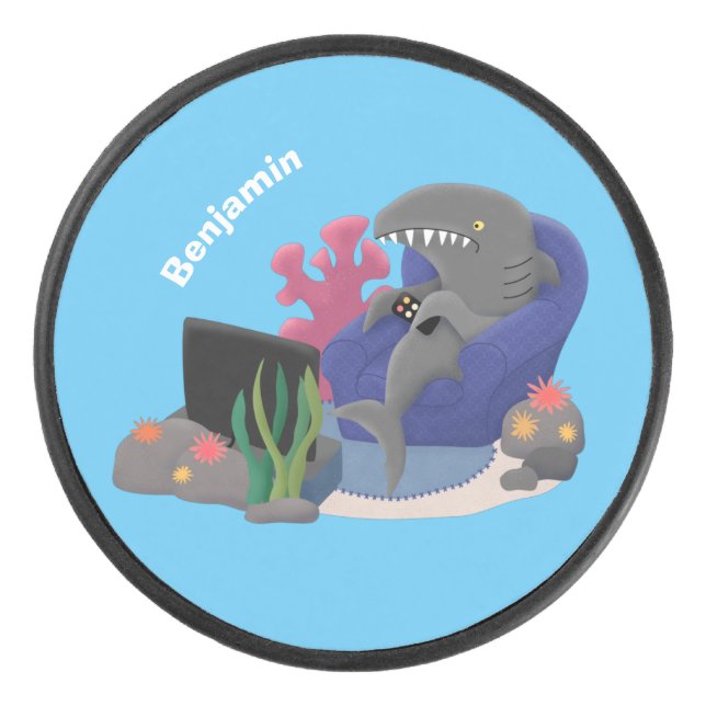 Un requin drôle en regardant la bande dessinée de  (Devant)