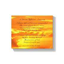 " Un rêve reporté - Émergent" Toile Sunrise