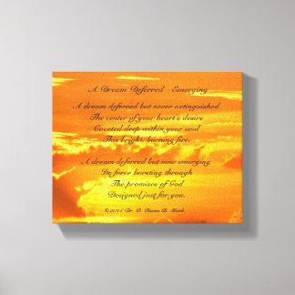 " Un rêve reporté - Émergent" Toile Sunrise