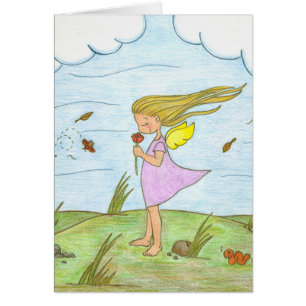 Un rose pour Danielle, carte vierge