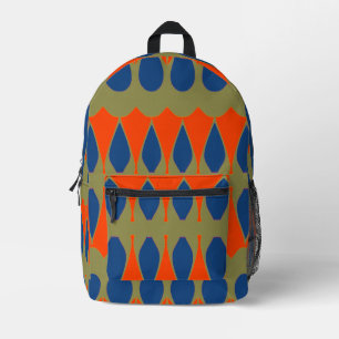 Un sac à dos élégant imprimé multicolore