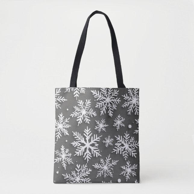 un sac avec un motif de flocon de neige (Devant)