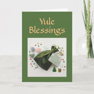 Un sac de bienheureux Yule Carte de vacances Pagan