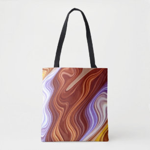Un sac fourre-tout à motif groovy en tissu coloré