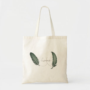 Un sac fourre-tout avec un design de feuille minim