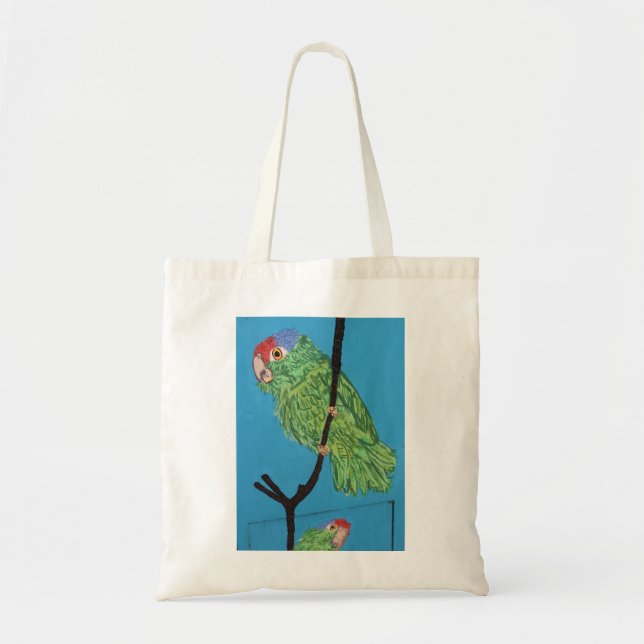 un sac fourre-tout de perroquet vert (Devant)