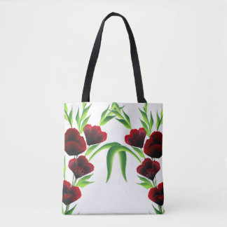 Un sac fourre-tout floral acrylique à course
