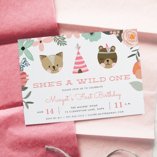 Un sauvage | Invitation de fête d'anniversaire (Créateur téléchargé)