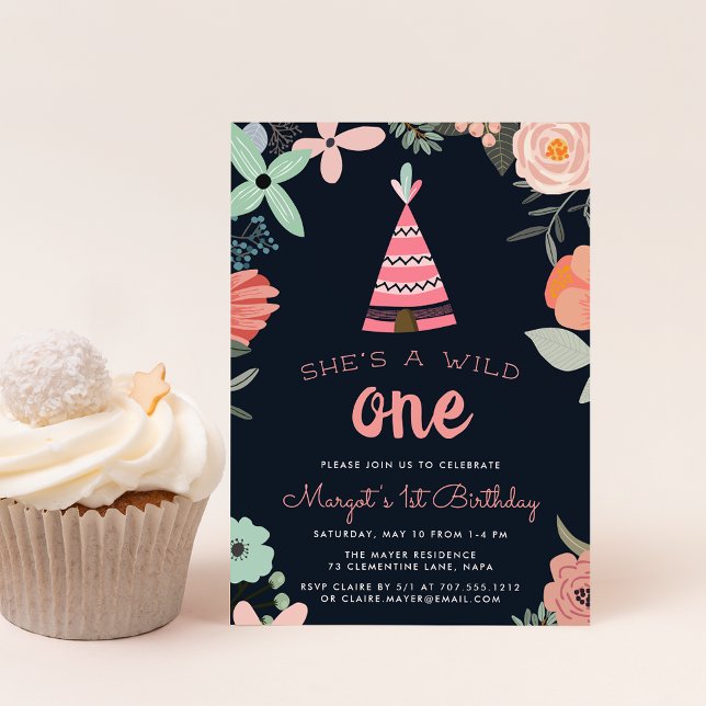 Un sauvage | Invitation de fête d'anniversaire (Créateur téléchargé)
