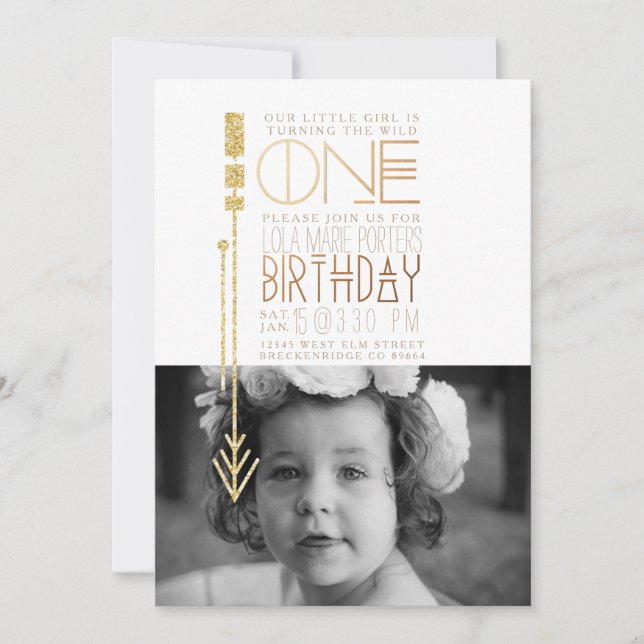 Un sauvage | Photo Invitation de la fête d'anniver (Devant)