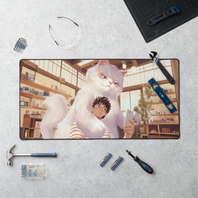 Un selfie avec le géant du fluffy (Poste de travail)