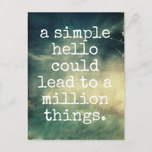Un simple Bonjour - Carte Postale Inspirante