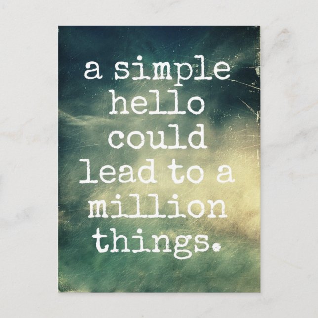 Un simple Bonjour - Carte Postale Inspirante (Devant)
