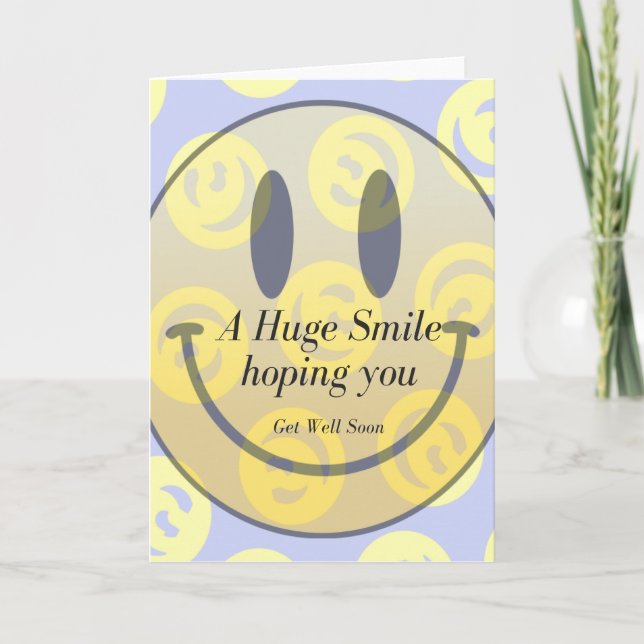 Un Smile Énorme Se Bien Bientôt Carte Big Personna (Devant)