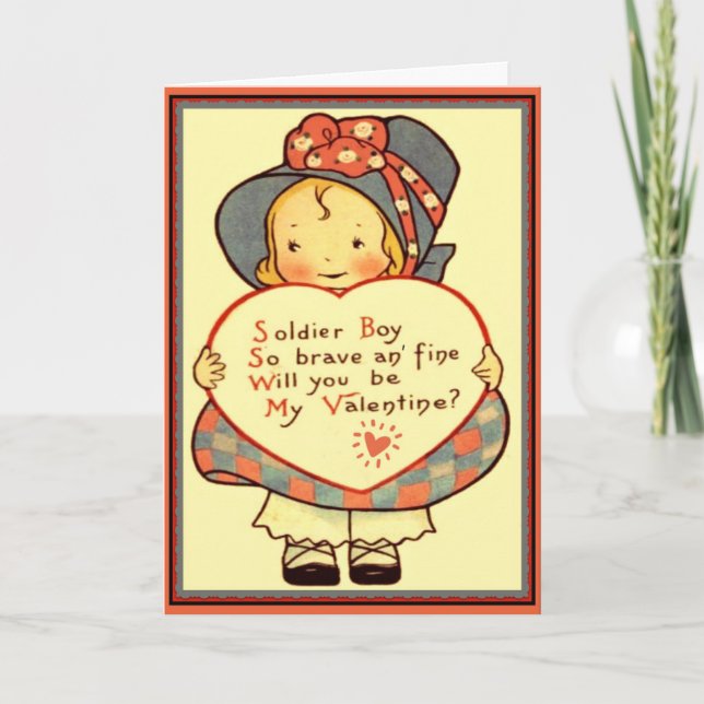 Un soldat brave une belle carte de Saint-Valentin  (Devant)