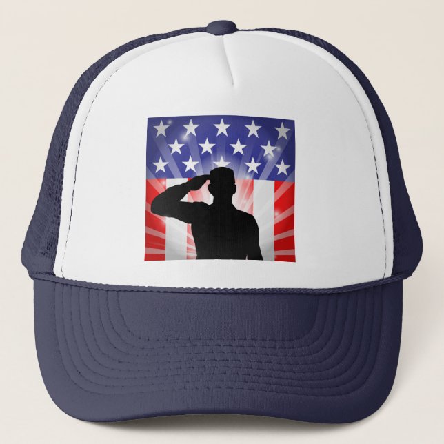 Un soldat patriotique sauve le Casquette du drapea (Devant)